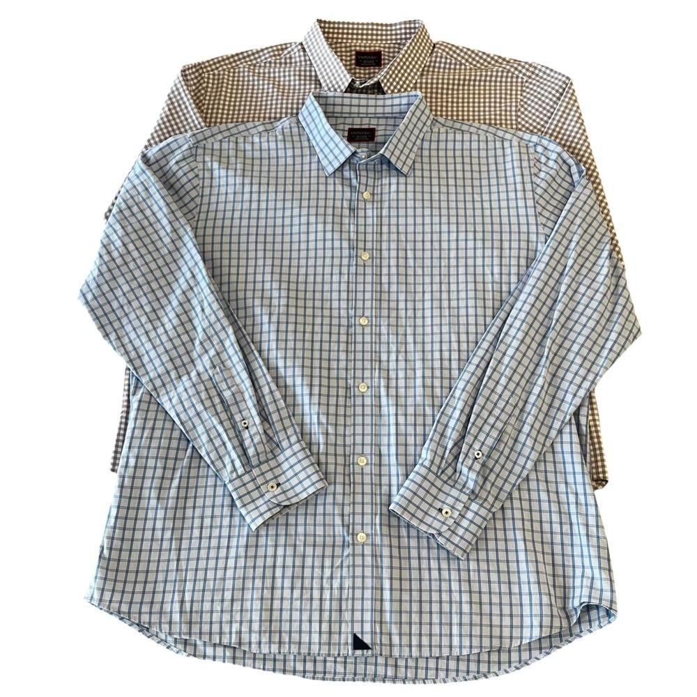 Lot of 2 UNTUCKit Shirts Mens XXL Gray Blue L/S B/U Cotton